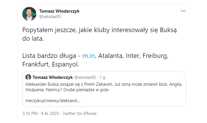 M.in. TE PIĘĆ KLUBÓW chce Aleksandra Buksę z Wisły Kraków